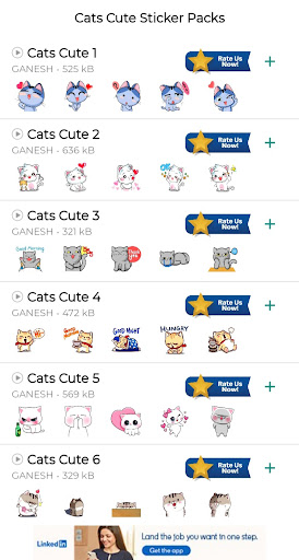 Cute Cat Stickers Screen 2
