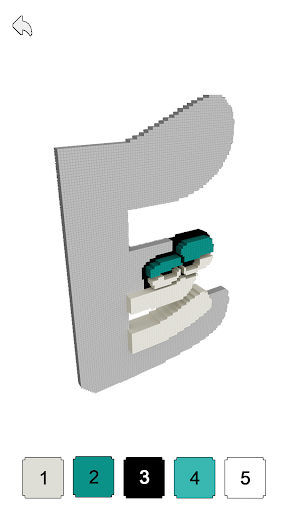 Android application Alphabets Lore Voxel 3D Color screenshort