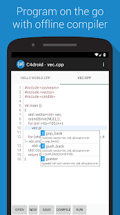 C4droid - C/C++ compiler & IDE Schermata