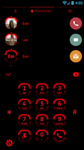 Theme Dialer Neon Red