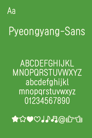 AaPyeongyangSans™ latin Flipfo Screen 2
