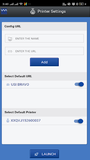 Android application UltramainMobilePrinter screenshort