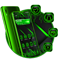 Neon Green Black Technology Theme