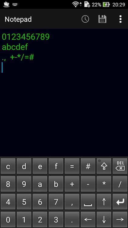 Hexadecimal numeric keypad - 3.0 - (Android)