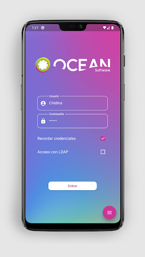 Android application Ocean Mobile screenshort