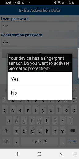 SIGNATURE SECURE TOKEN Screen 2