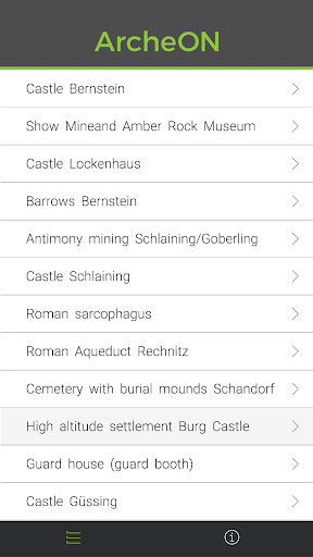 Android application ArcheOn treasure hunt screenshort