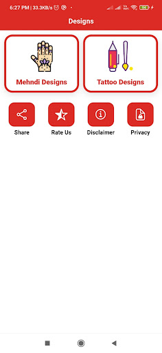 Android application Mehndi & Tattoo Designs 2023 screenshort