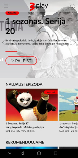 Android application TV3 Play Lietuva screenshort