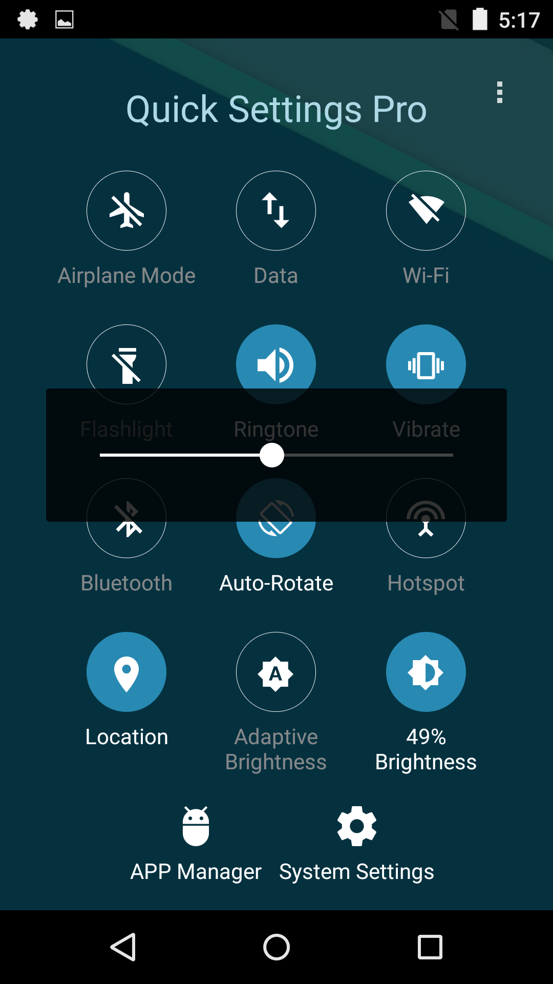 Android application Super Quick Settings Pro screenshort