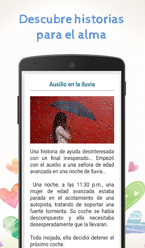 Android application Historias para el alma y vida screenshort