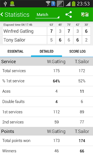 Tennis Math: score keeper and statistics tracker 3.2.2 screenshots 4