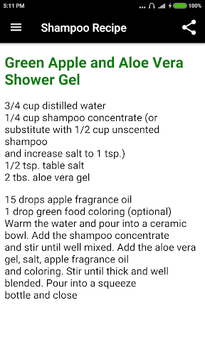 Shampoo Recipe