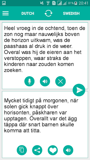 Android application Swedish Dutch Translator screenshort