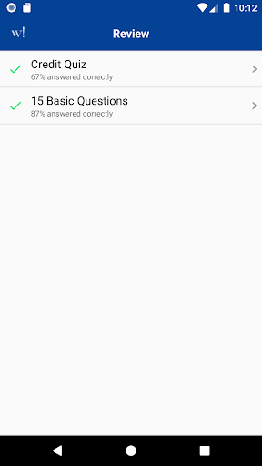 WiseQuiz Screen 3