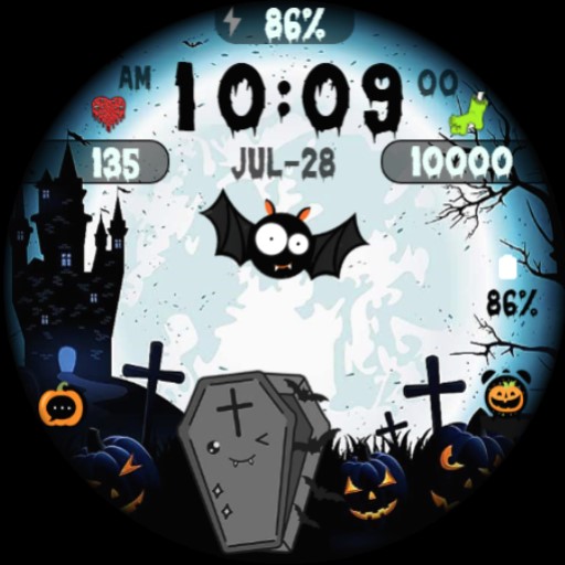 Halloween Dracula Bat & Ghost logo