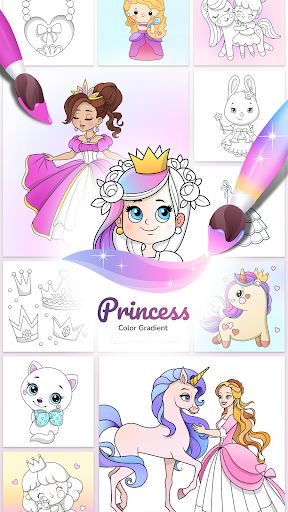 Android application Princess Color Gradient screenshort