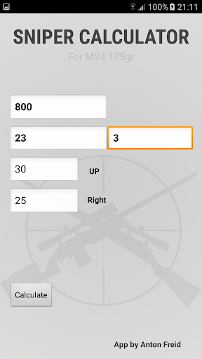 Sniper calculator Screenshot 2 - AppWisp.com