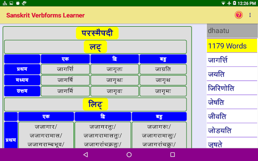 Sanskrit Verbs - Dhaturupa V5