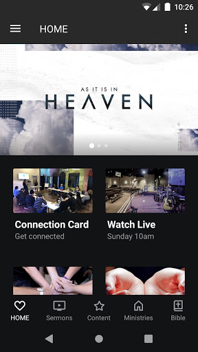 Android application Church 212° screenshort