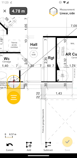 Android application MeasureAll, measure on PDF screenshort