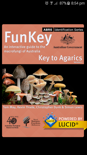 Android application FunKey: Key to Agarics screenshort