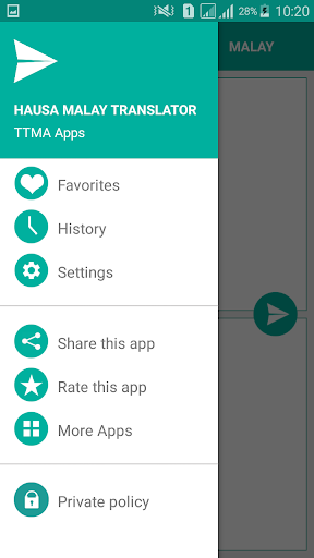 Hausa Malay Translator Screen 3