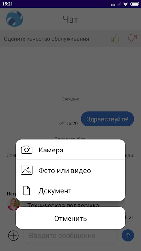 LiveTex Messaging Screen 2