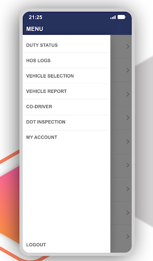 Android application CTE-LOG ELD screenshort