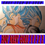 how to draw goku Blues Character icon