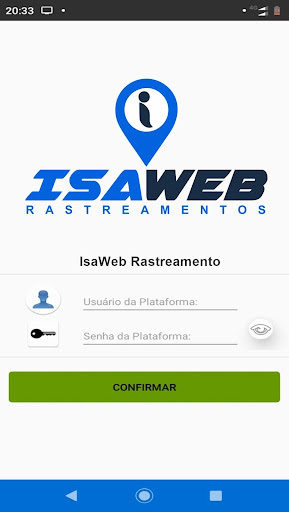 Android application IsaWeb Rastreamento screenshort