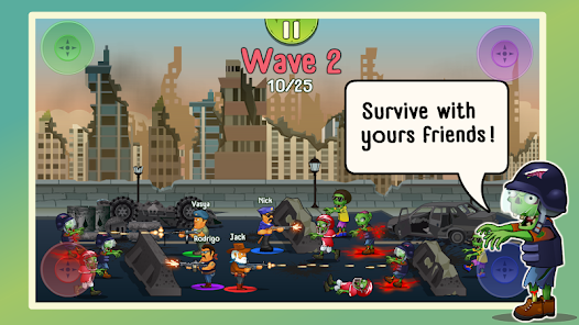Four guys & Zombies: 4 players  screenshots 1