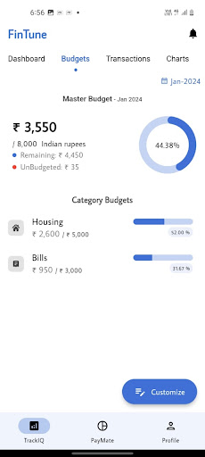 Money Manage / Split - Fintune Screen 3