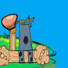 Help the wolf to hunt chickens - Screenshot 1