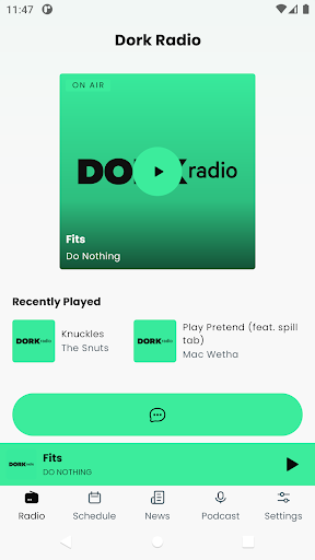 Android application Dork Radio screenshort
