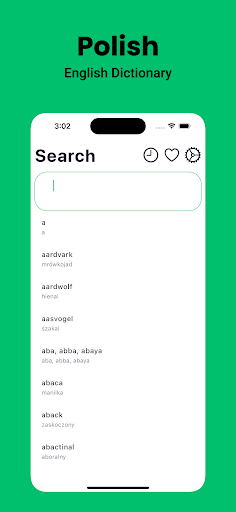 Android application Polish Dictionary English screenshort