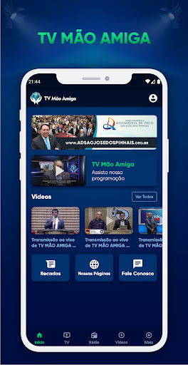 Android application TV Mão Amiga screenshort