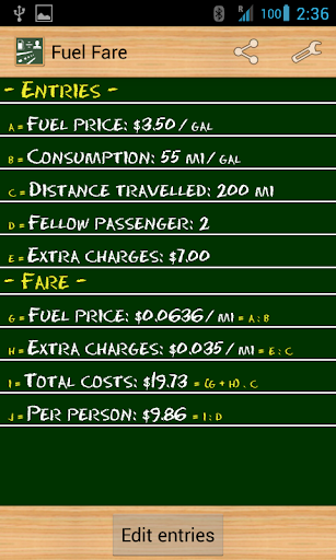 Fuel Fare Screen 3