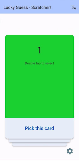 Android application Lucky Guess - Scratcher screenshort