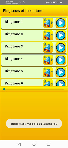 Android application Ringtones of the nature screenshort