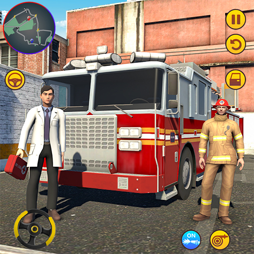 Fire truck Game Rescue Sim 3d logo