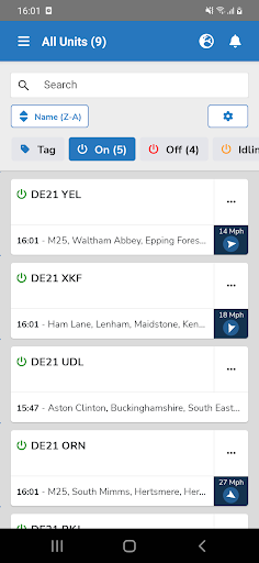 Android application Pinpointers Tracking screenshort