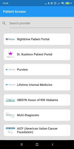 Purview Patient Access Screen 2