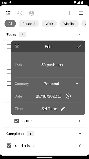 Daily Tasks Screen 3