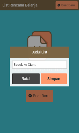 Rencana Belanja