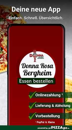 Android application Donna Rosa Pizzeria Bergheim screenshort