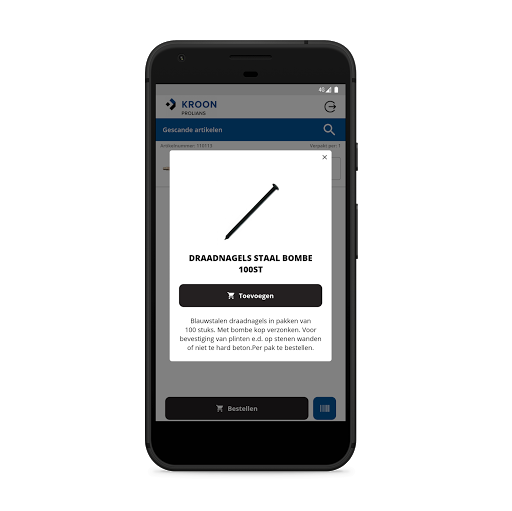 KROON Scanapp Screen 2