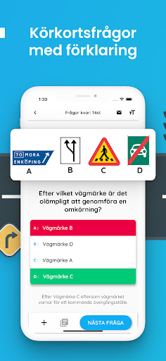 Android application Fixa Körkort: Frågor & Teori screenshort