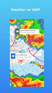 Weather on Map & Nooa Radar