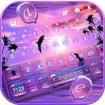 Cover Image of Download Sunset Sea Dolphin Keyboard Th  APK